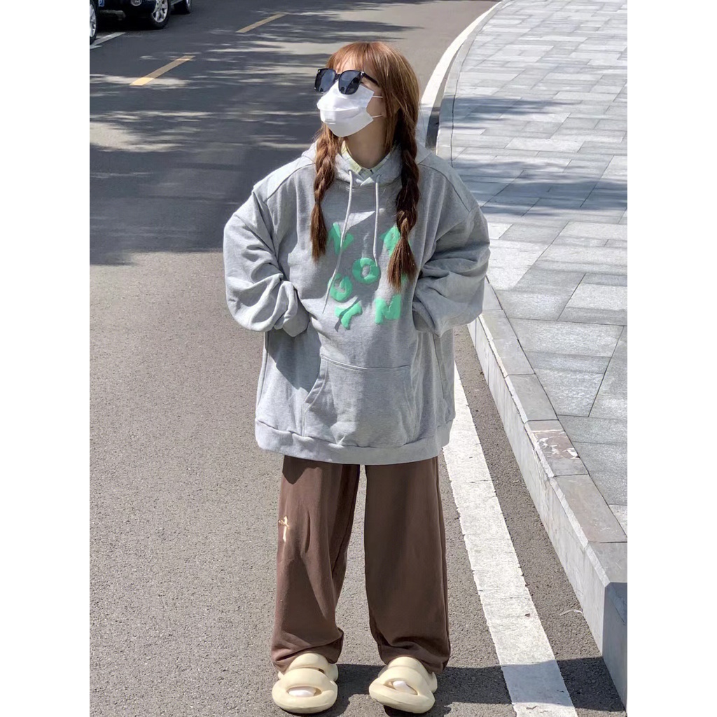 NRVP Áo Nỉ Nam Nữ Dài Tay Cổ Tròn Thời Trang Hàn Mới