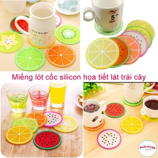 Lót ly silicon hình trái cây (giao mẫu ngẫu nhiên)