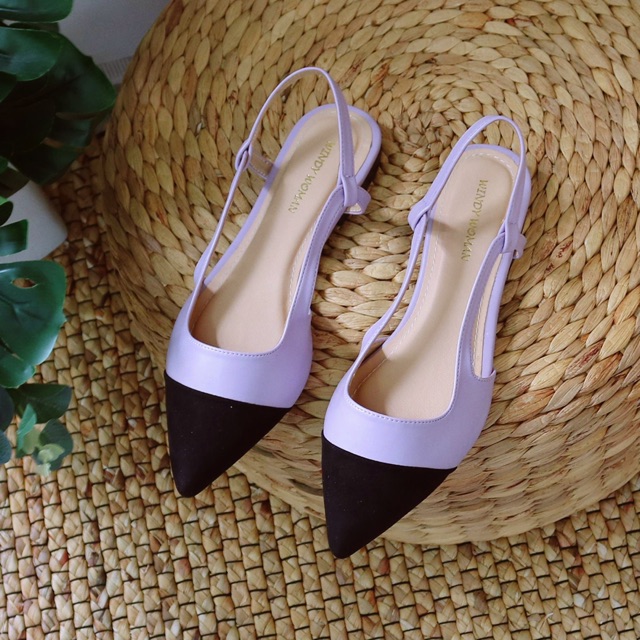 Bệt Slingback phối mũi captoe có thêm bigsize 40_41_42 cho nàng chân ngoại cỡ | BigBuy360 - bigbuy360.vn