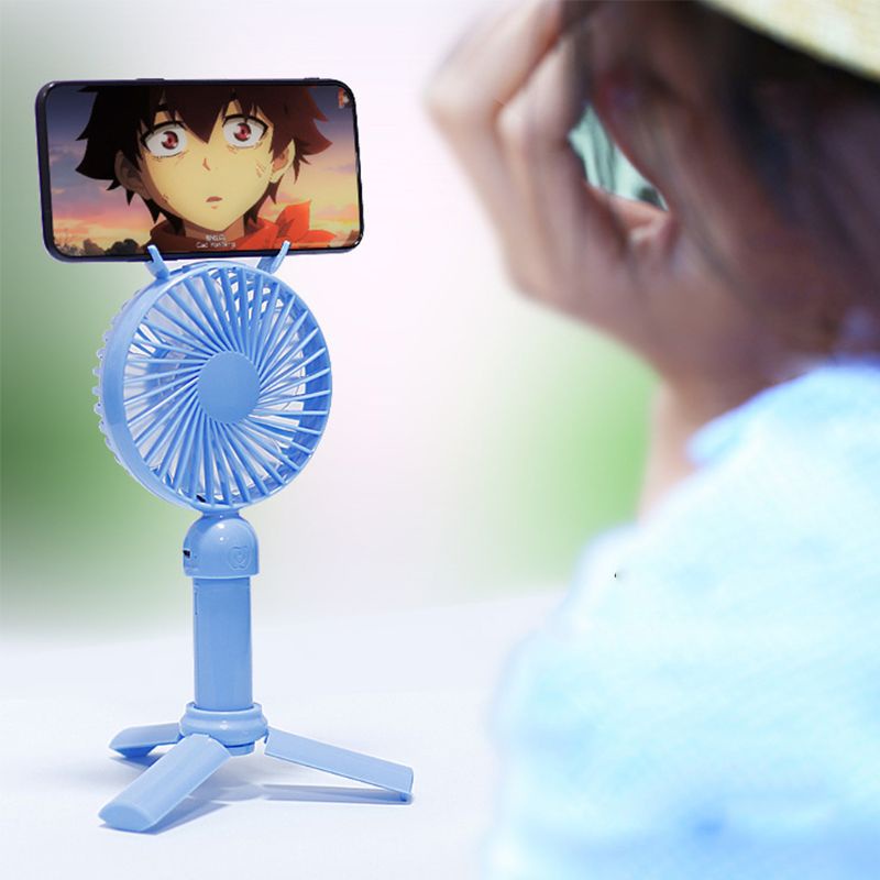 Quạt Mini Cầm Tay 3 Tốc Độ Sạc USB Có Thể Gập Lại Cho Nhà / Văn Phòng