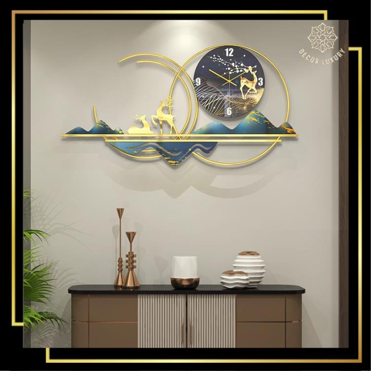 Đồ Nội Thất, Đồ Nội Thất Đồng Hồ Treo Tường, Đồng Hồ Trang Trí Decor Vòng Mã 604