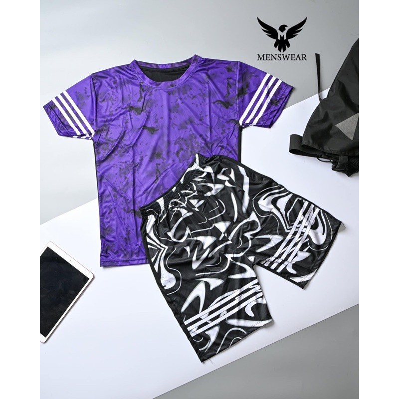 Bộ Thế Thao Nam, Bộ Quần Áo Thun Nam Cộc Tay In 3D chất liệu thun lạnh - BN177 | BigBuy360 - bigbuy360.vn