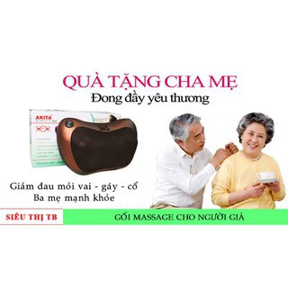 Gối Massage Hồng Ngoại 6Bi Akita Nhật Bản