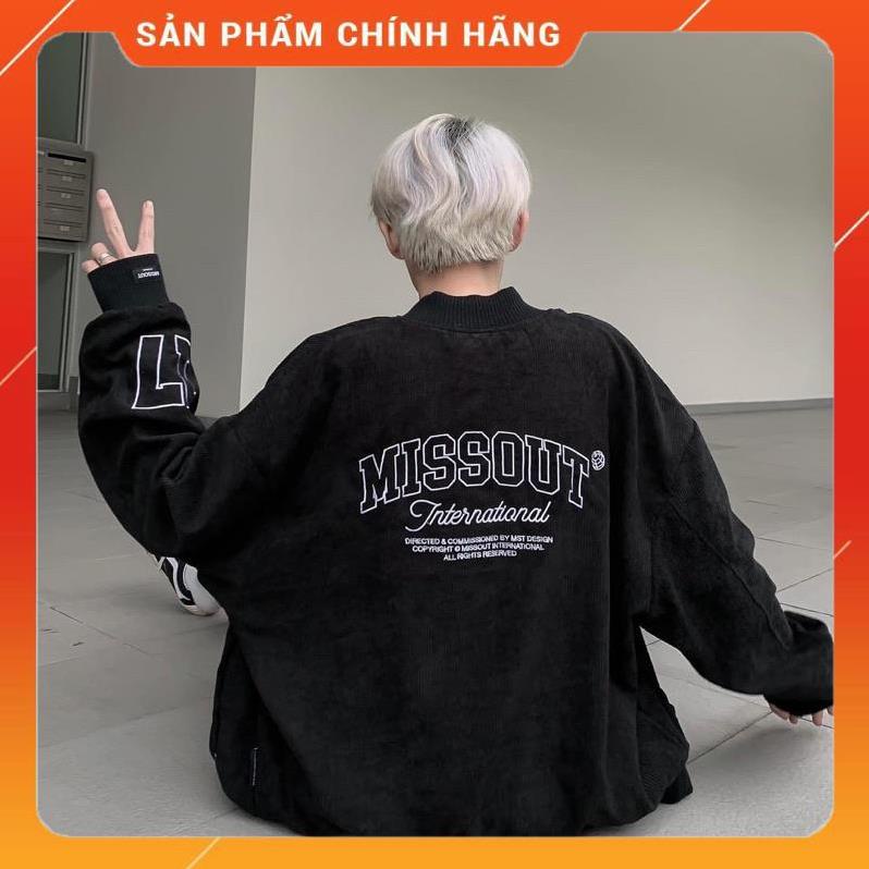 Áo Khoác Bomber Nhung gân MST 17 màu ĐEN 🖤 Nam nữ unisex 🖤 Áo Jacket form rộng TAHAYA 🖤