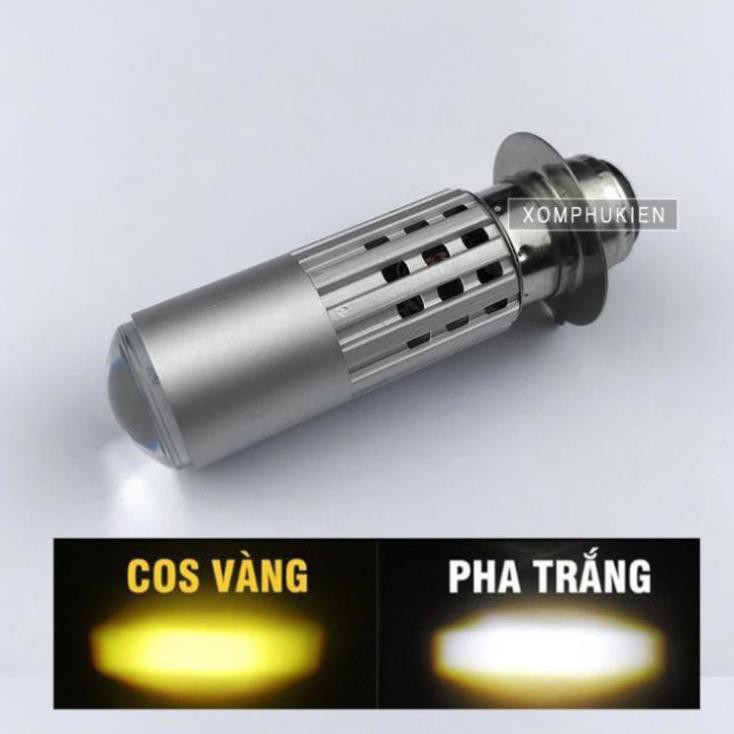 Đèn Pha Bi Cầu M5 Gắn Xe Đời Cũ [ Cos Vàng - Pha Trắng ]