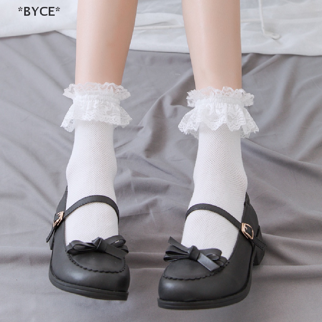 Vớ Công Chúa Phối Ren Bèo Nhún Phong Cách Lolita Nhật Bản Thời Trang Cho Nữ