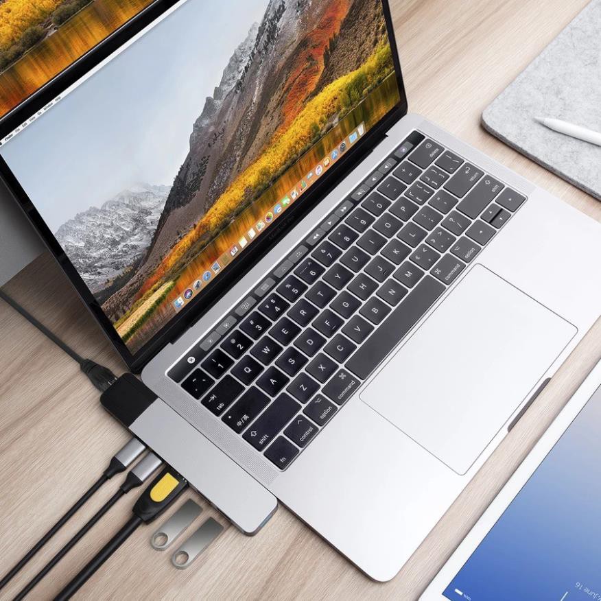 Cổng Chuyển Hyperdrive Net 6-in-2 Usb-C Cho Macbook,PC,Devices Chính Hãng