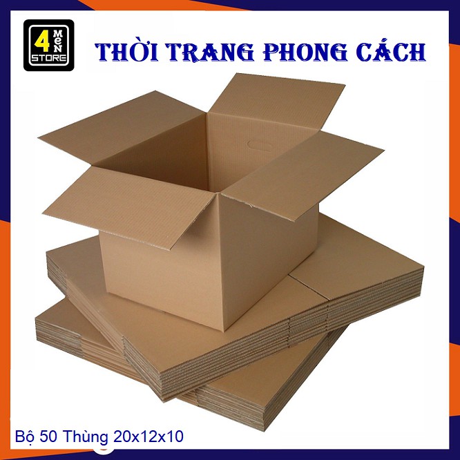 Bộ 50 thùng Carton 20x12x10 - 3 Lớp