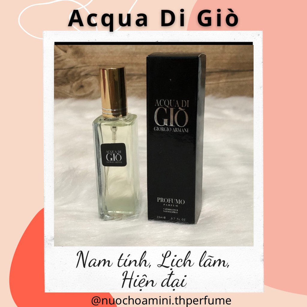 Nước Hoa Mini Nam Ac-qua Di G-iò Đen 20ml ( Mẫu 5D) | BigBuy360 - bigbuy360.vn