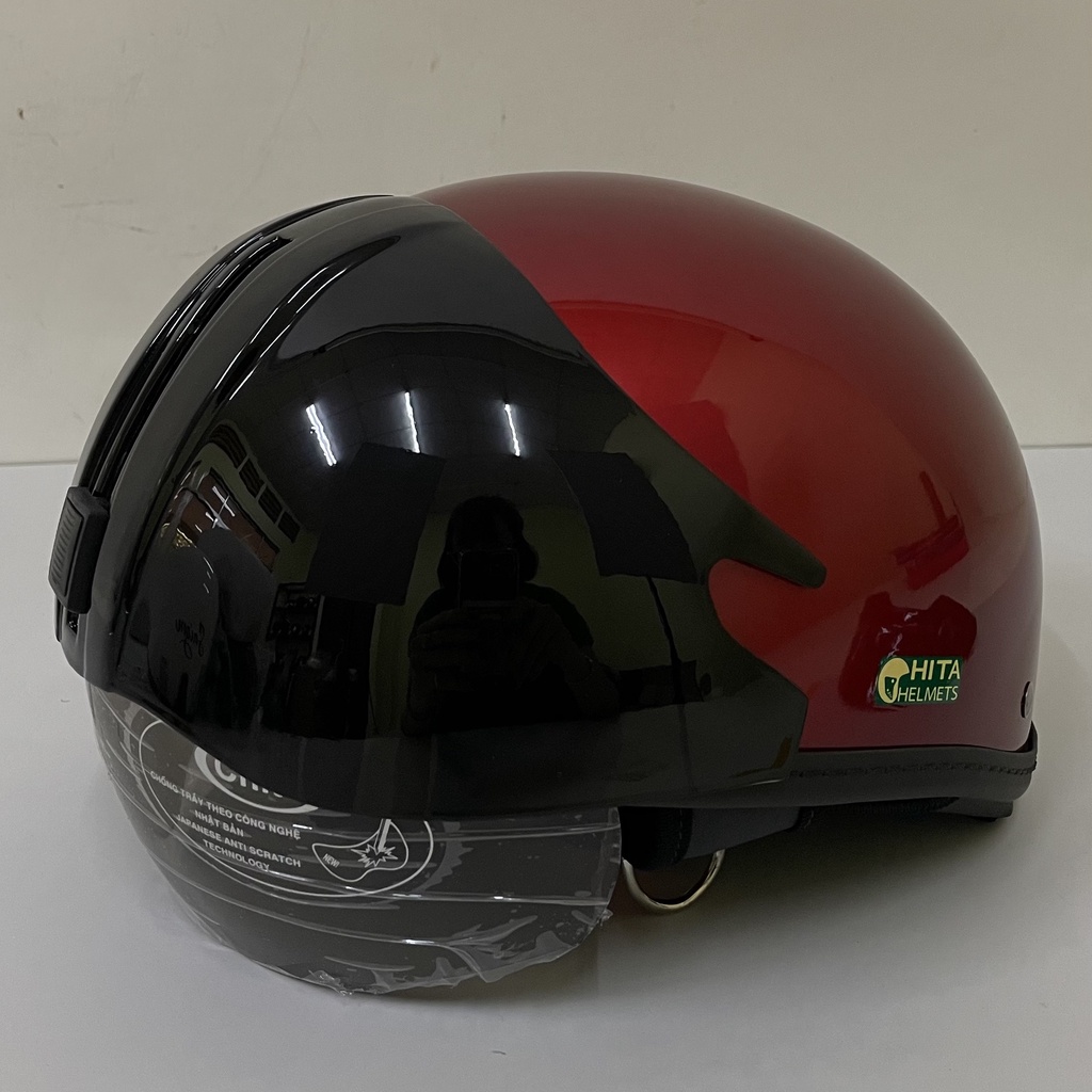 Mũ Bảo Hiểm 1/2 Đầu CHITA HELMETS CT6B1 Giấu Kính Trơn