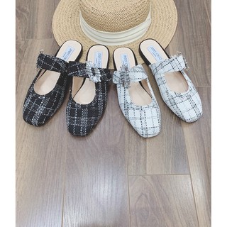 Giầy Búp Bê Nữ Mũi Tròn Đính Đá CAO CẤP đế 3cm – Hàng Loại 1