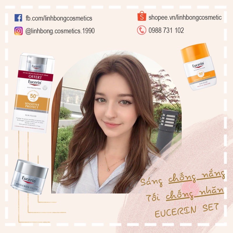 KEM CHỐNG NẮNG EUCERIN SUN FLUIDE CHO DA HỖN HỢP - DẦU-NHẠY CẢM 50ML