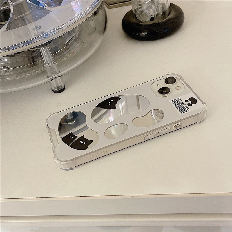 Ốp lưng iphone Ốp Điện Thoại Tráng Gương Hình Mèo Cho Iphone 13 14proPro 6/6splus/7/7plus/8/8plus/x/xr/xs/11/14pro/13/pro/max/plus/promax Dinuo case