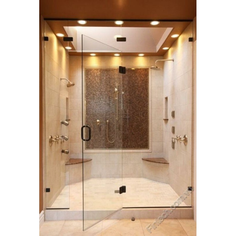 Combo bộ phụ kiện phòng tắm kính kính 180 độ Vvp