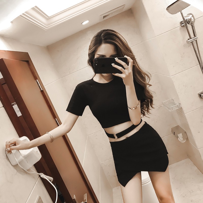 ÁO THUN CROTOP NỊT EO ULZZANG CÁ TÍNH THỜI TRANG NỮ | BigBuy360 - bigbuy360.vn