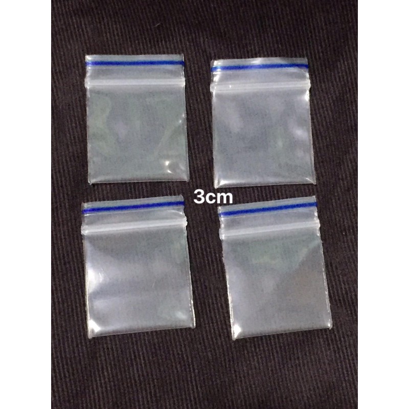 Combo-100 cái túi zip mini đựng đá quy 2x2cm, 2,5x2,5cm, 3x3cm,3,5x4,5cm