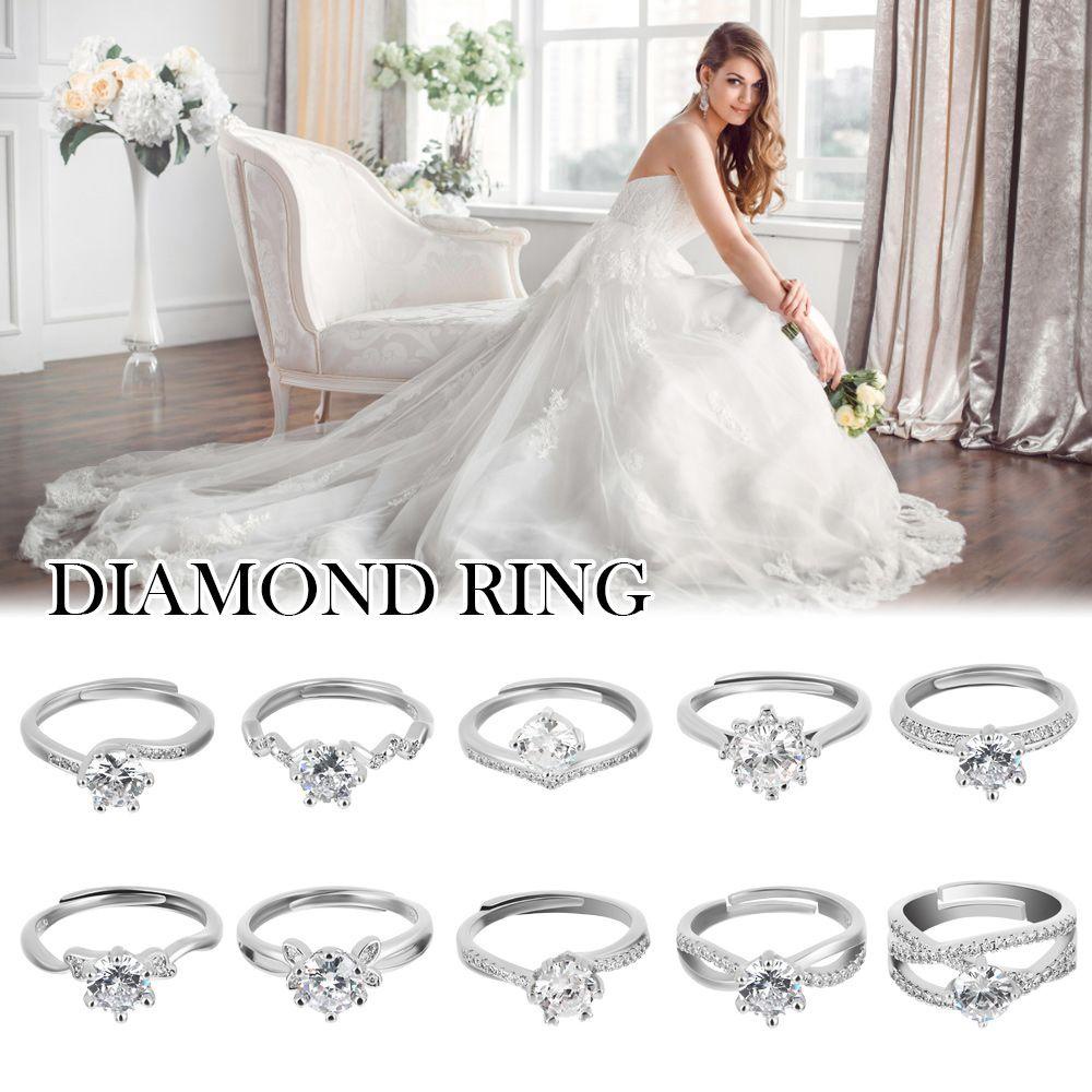 Nhẫn Cặp Thiết Kế Dạng Mở Thanh Lịch Cho Nữ