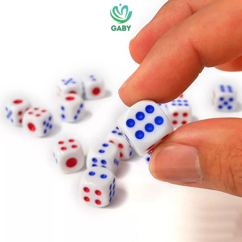 Viên xúc xắc chất lượng cao GABY Hạt xí ngầu nhiều màu sắc, chấm rõ nét, cạnh nhẵn mịn
