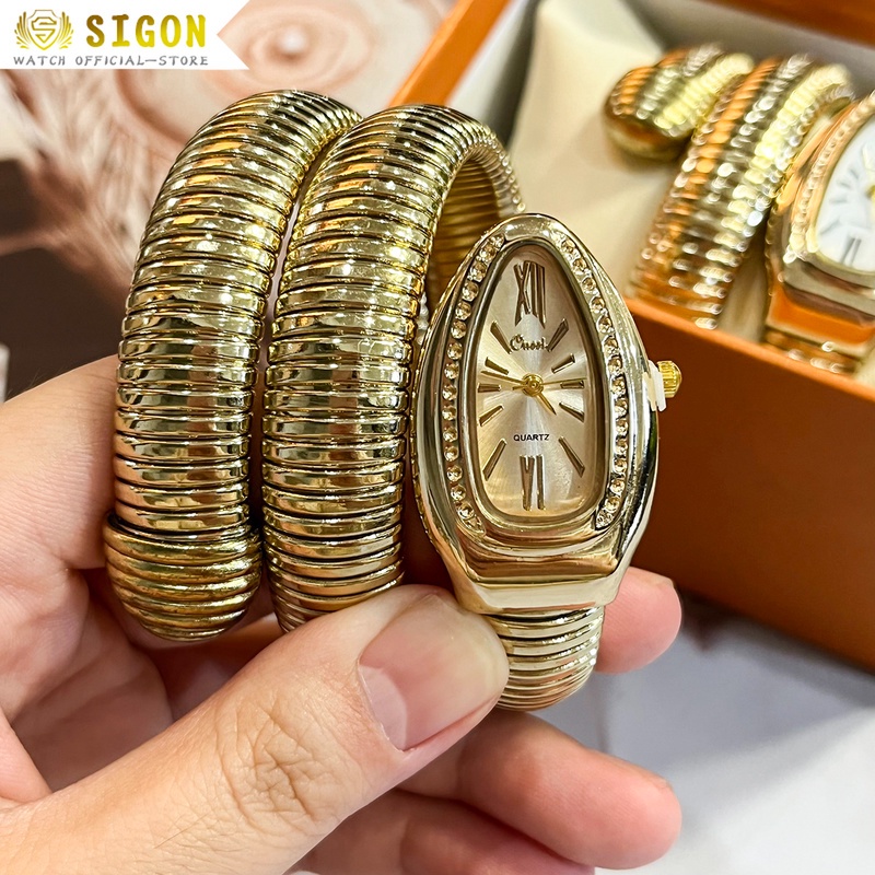 Đồng Hồ Thời Trang Dây Da Rắn Độc Đáo