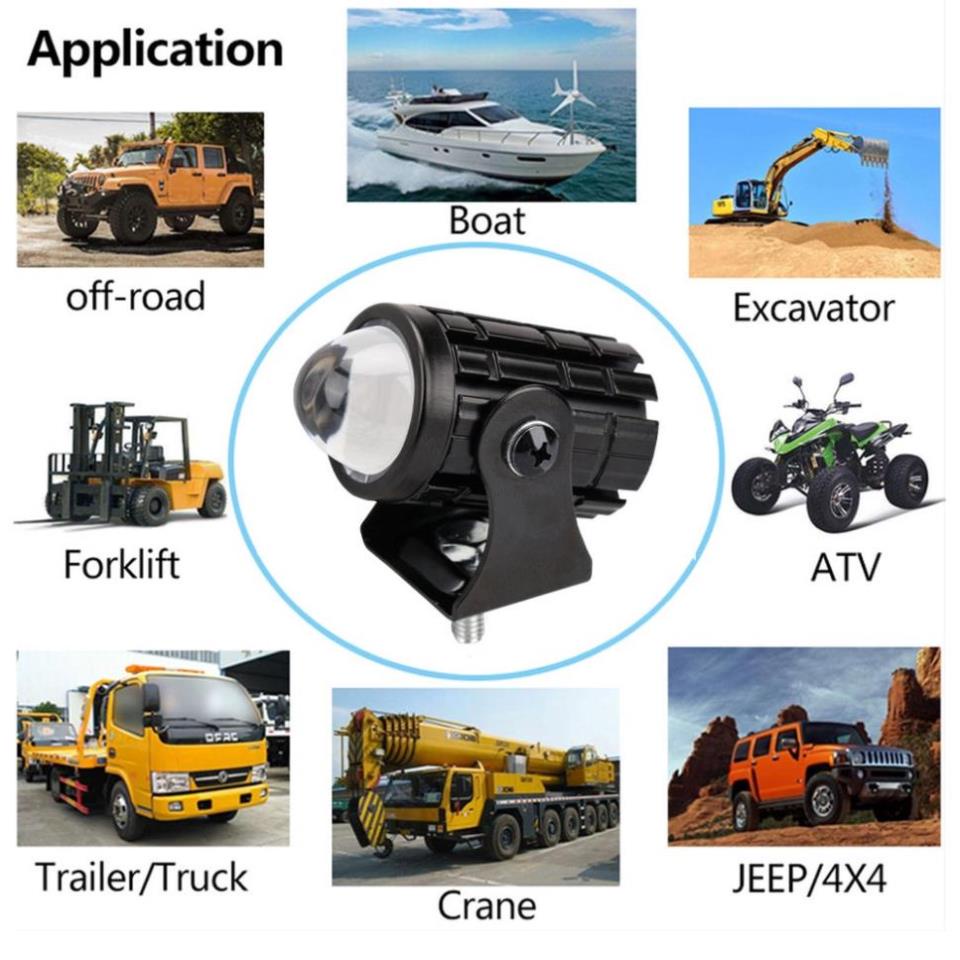 Đèn LED Bi cầu 2 màu 12w siêu sáng chất lượng cao cho mô tô