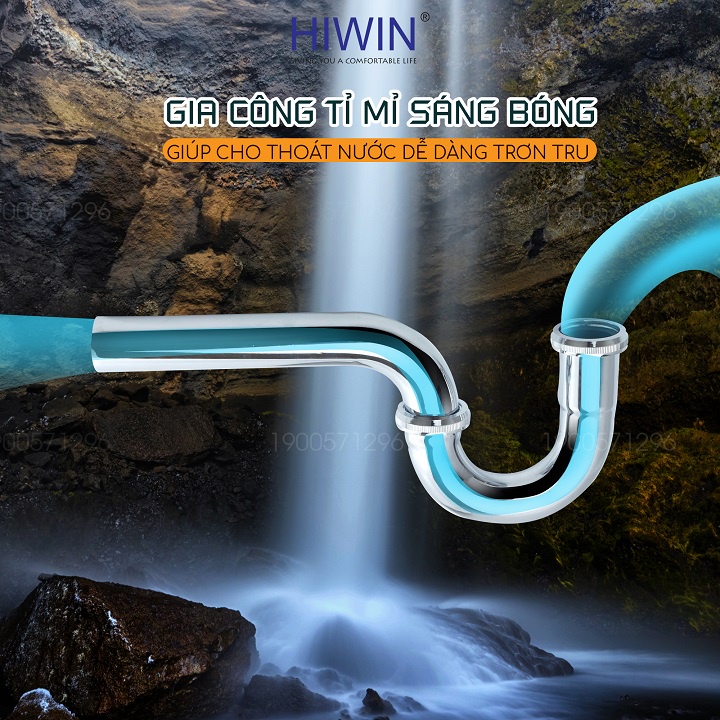 Ống thải chữ P, cổ P inox ngăn mùi hôi HIWIN