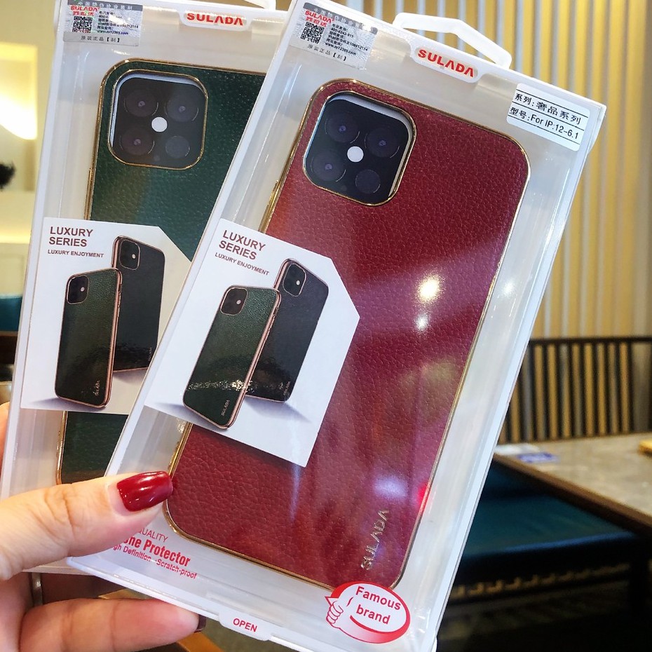 CHÍNH HÃNG Ốp da SULADA cao cấp mạ viền gold sang trọng SAMSUNG S22 S21 / PLUS / ULTRA DA SẦN