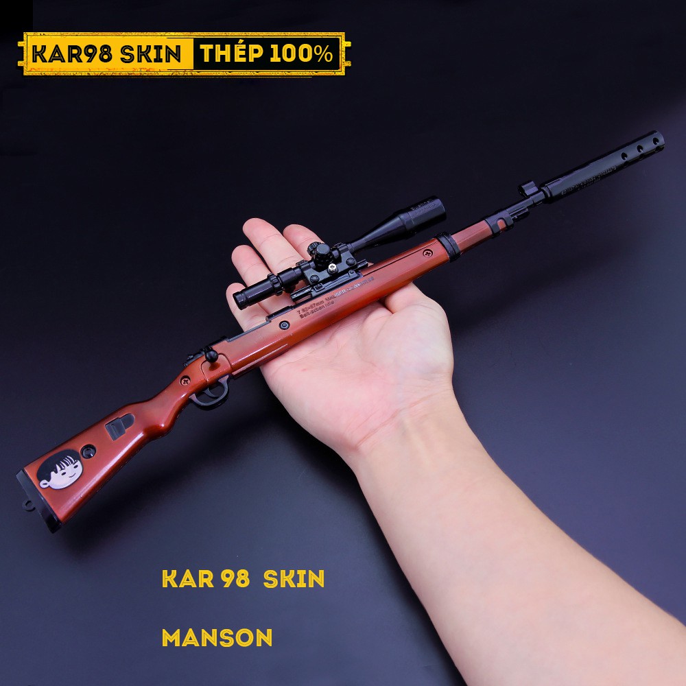Mô Hình PUBG Kar98 Skin ManSon 38cm Tặng Kệ Trưng Bày