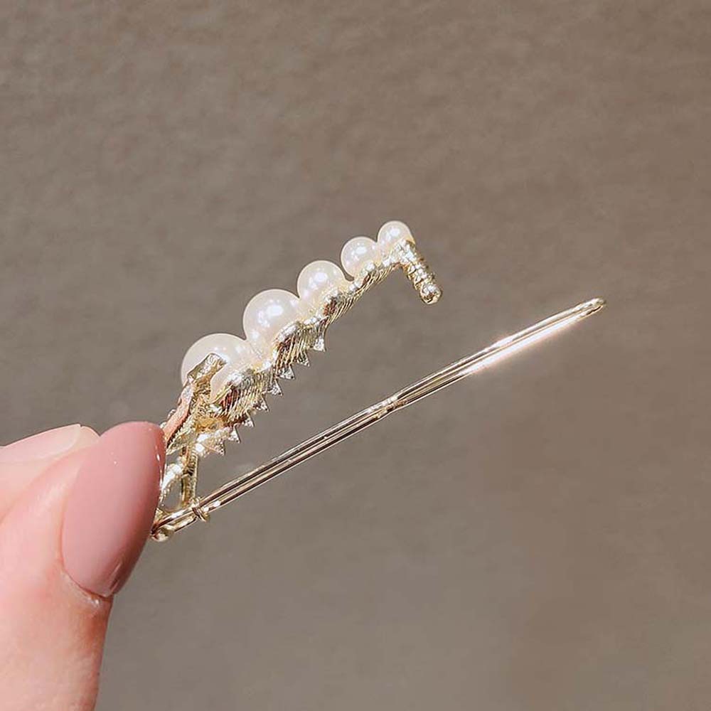 Kẹp Tóc Hình Trăng Sao Đính Ngọc Trai Đơn Giản Thanh Lịch