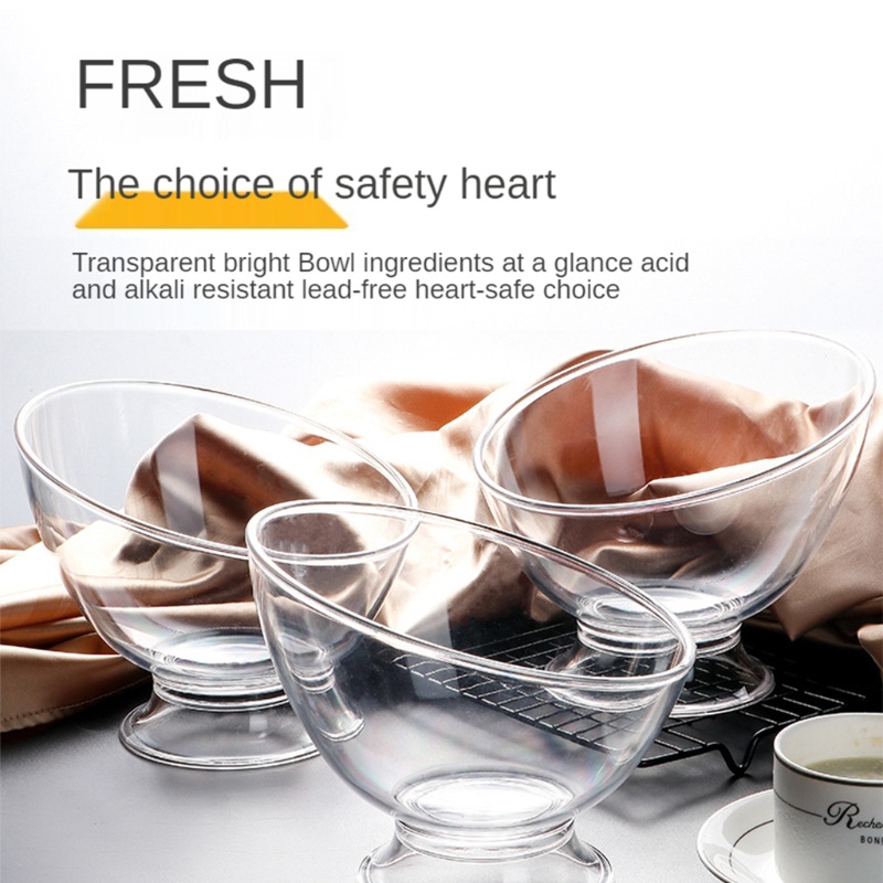 Bát Ăn Salad Bằng Nhựa Trong Suốt Chống Vỡ