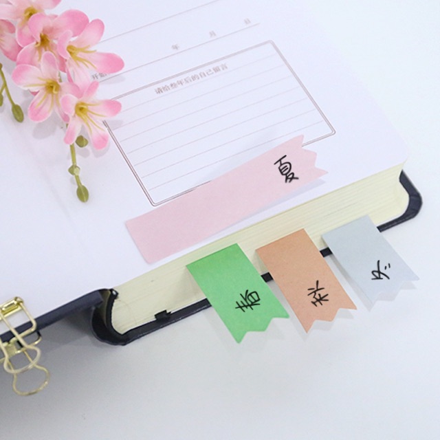 Set Đánh dấu trang 100 tờ màu pastel xinh xắn giá rẻ có sẵn |bookmark|