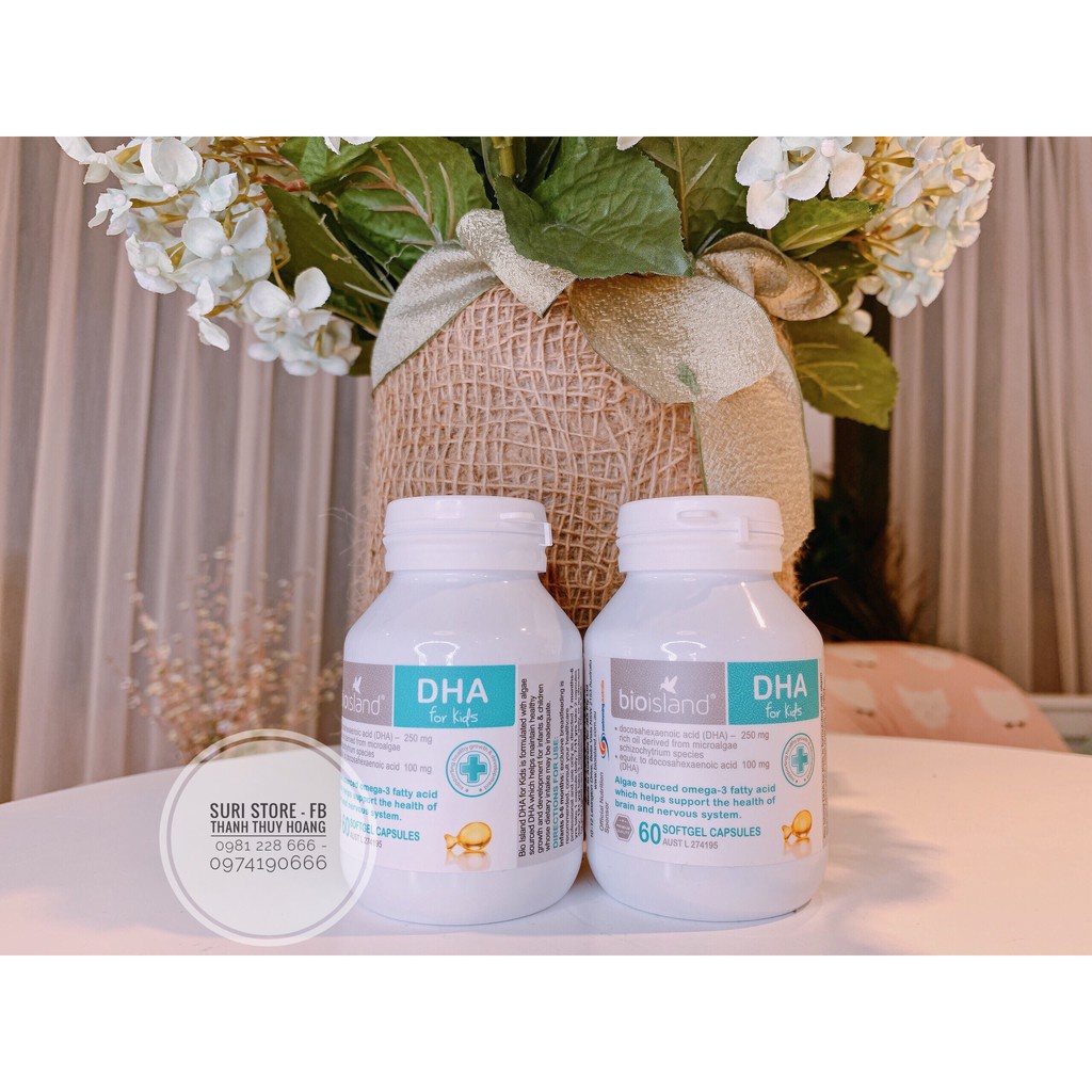 Viên uống BioIsland Dha Úc cho bé - 60 viên