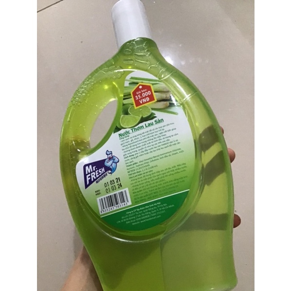 Nước thơm lau sàn chanh sả Mr.Fresh chai 1,1lít
