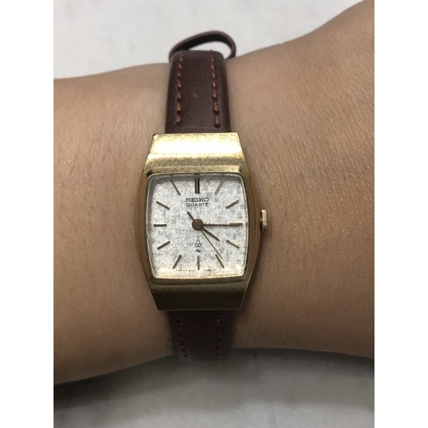 ĐỒNG HỒ SI NHẬT CHÍNH HÃNG DÂY DA DÀNH CHO NỮ TAY NHỎ - THƯƠNG HIỆU SEIKO (MÁY NHẬT - KÝ HIỆU MẠ VÀNG SGP)