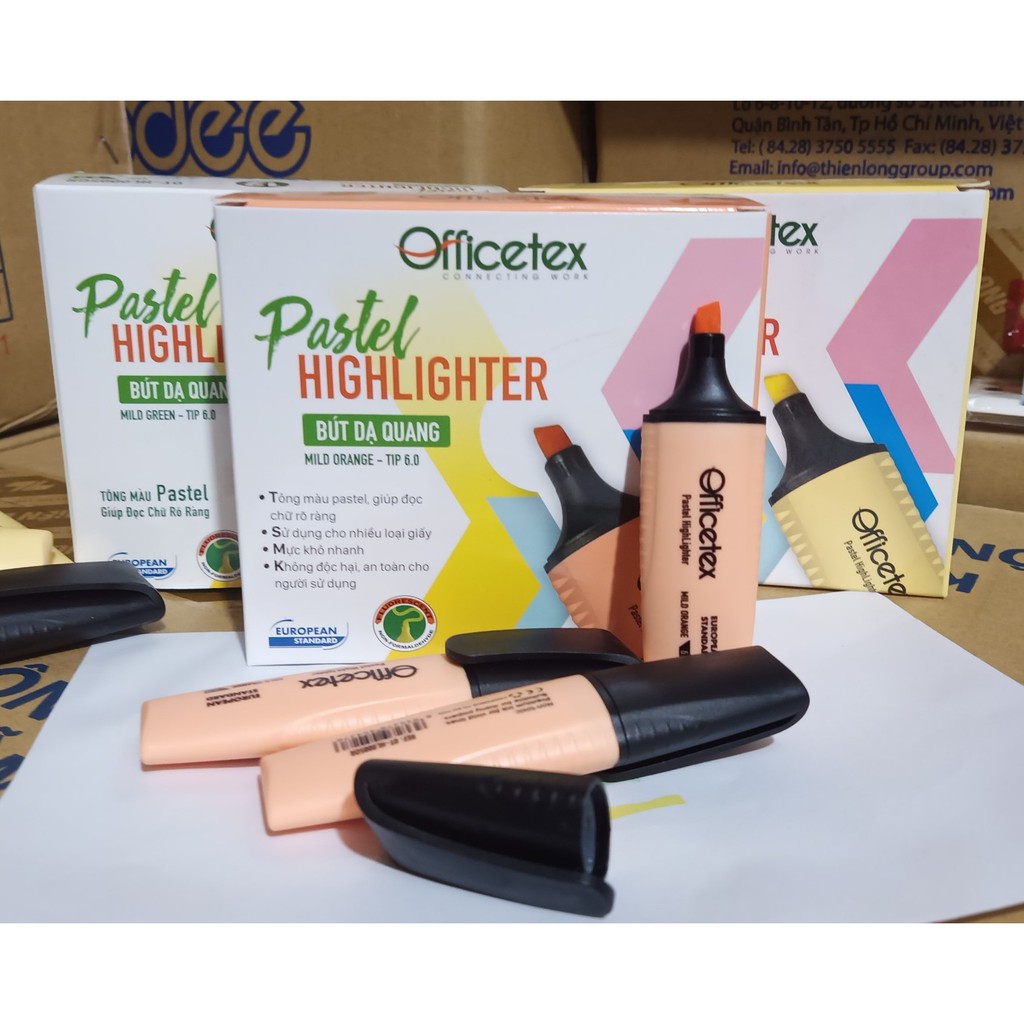 Bút highlight pastel nhiều màu nét to HL005