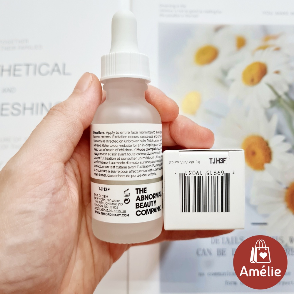 [BẢN CANADA ĐỦ BILL] Serum The Ordinary Niaciamide 10% + Zinc 1% _ tinh chất giúp sáng da và thu nhỏ lỗ chân lông