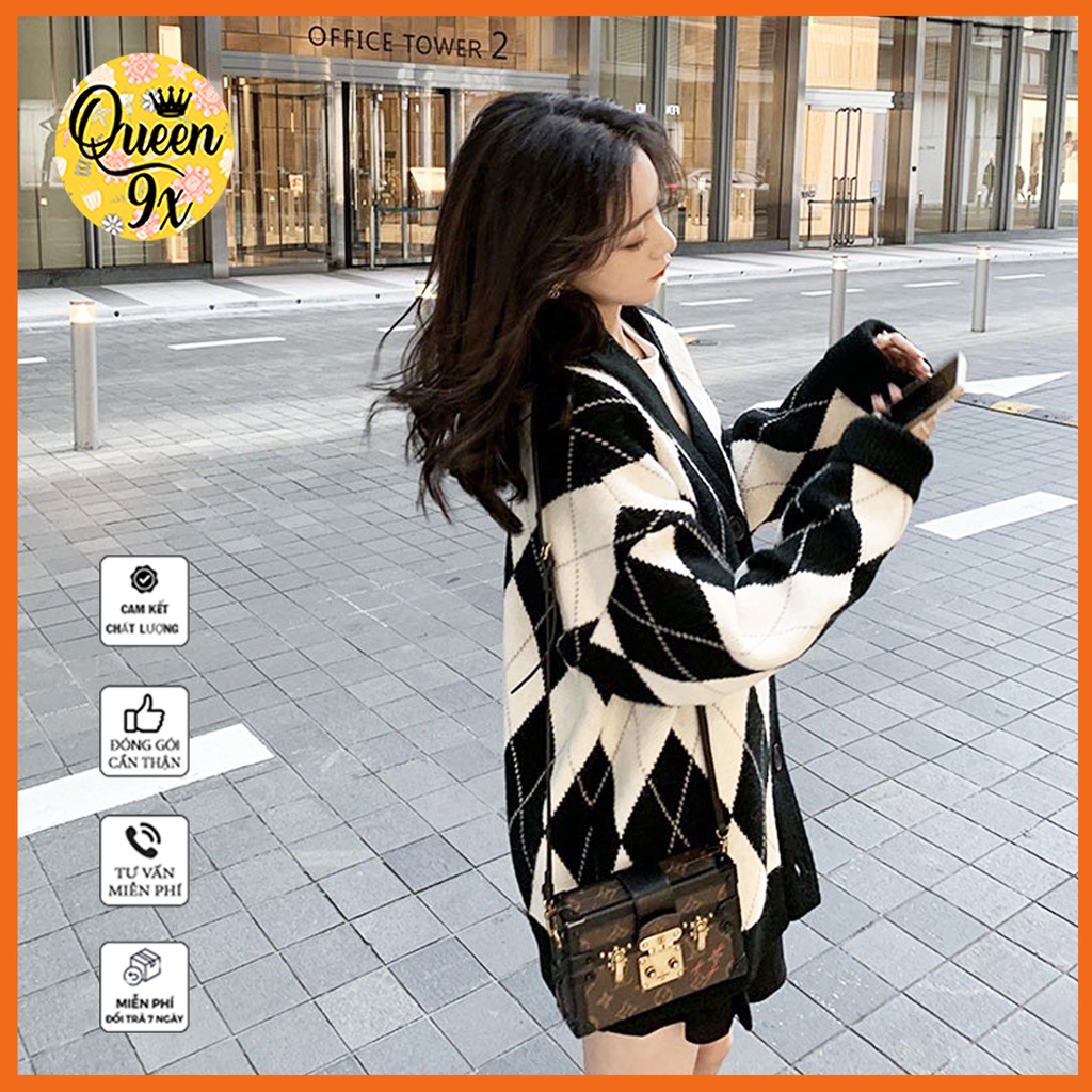 ÁO CARDIGAN, ÁO KHOÁC Nữ Kẻ Thoi Dài Tay Cho Mùa Thu Đông