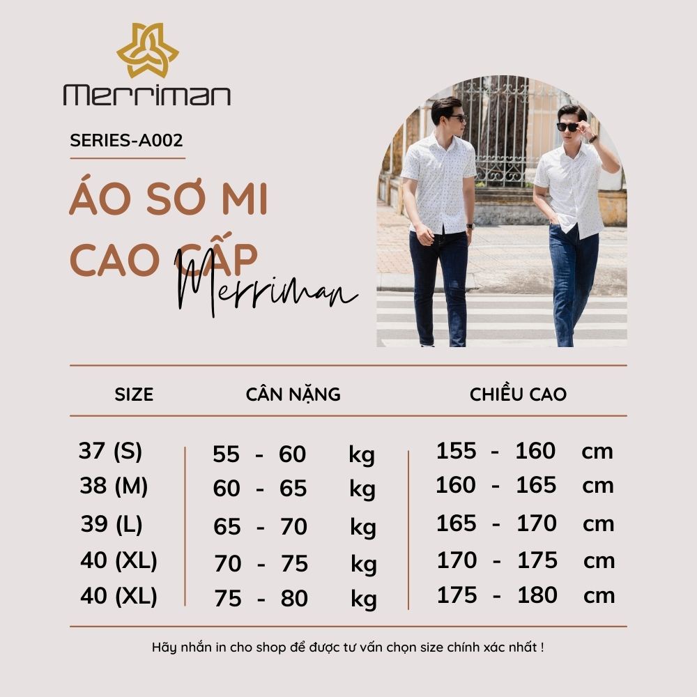 Áo sơ mi nam dài tay màu trắng Merriman mã THMOL352