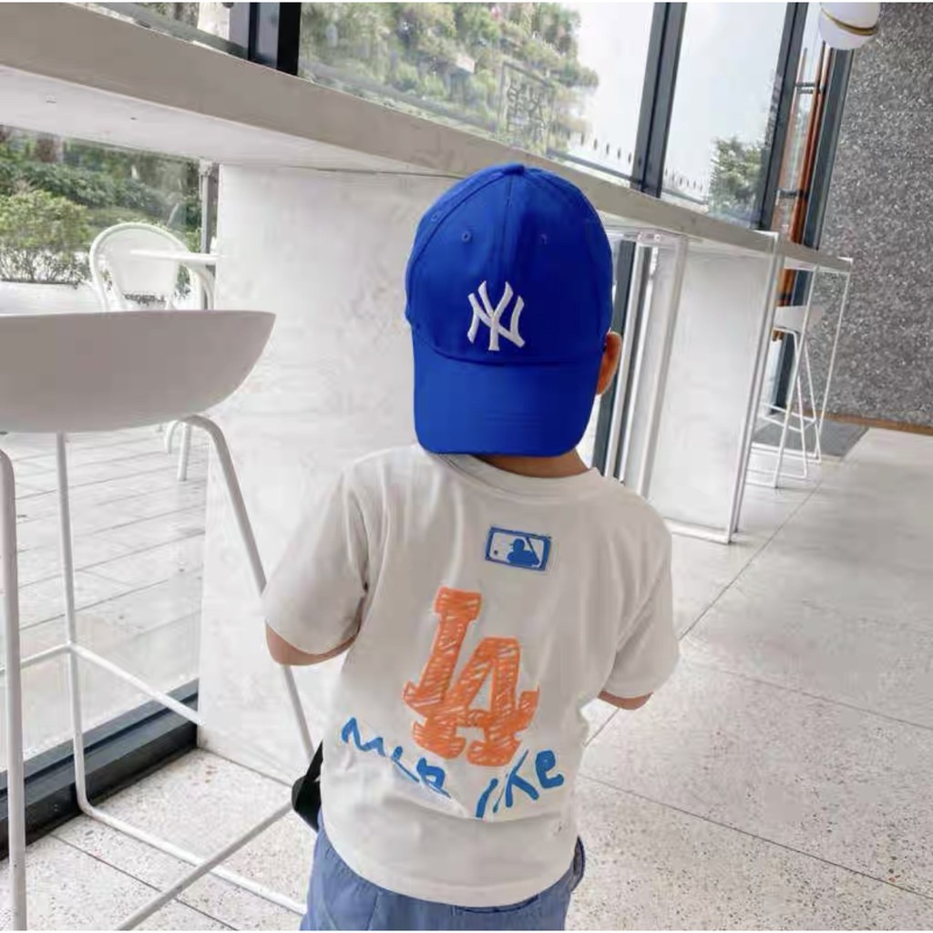 Áo thun tay lỡ unisex hàn quốc MLB LA cho bé ,Samyy_vn