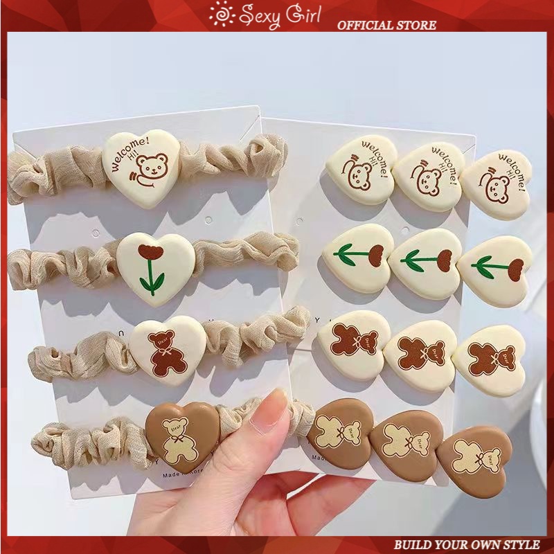 Dây buộc tóc hình gấu đáng yêu kiểu Hàn thời trang dành cho nữ