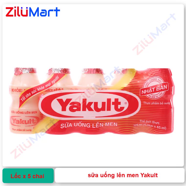 Sữa uống lên men Yakult (lốc 5 chai) loại 65ml