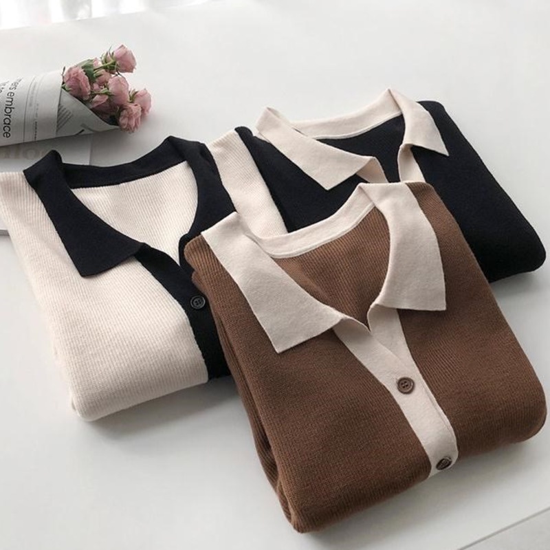 Áo khoác len cardigan mỏng phong cách Hàn Quốc