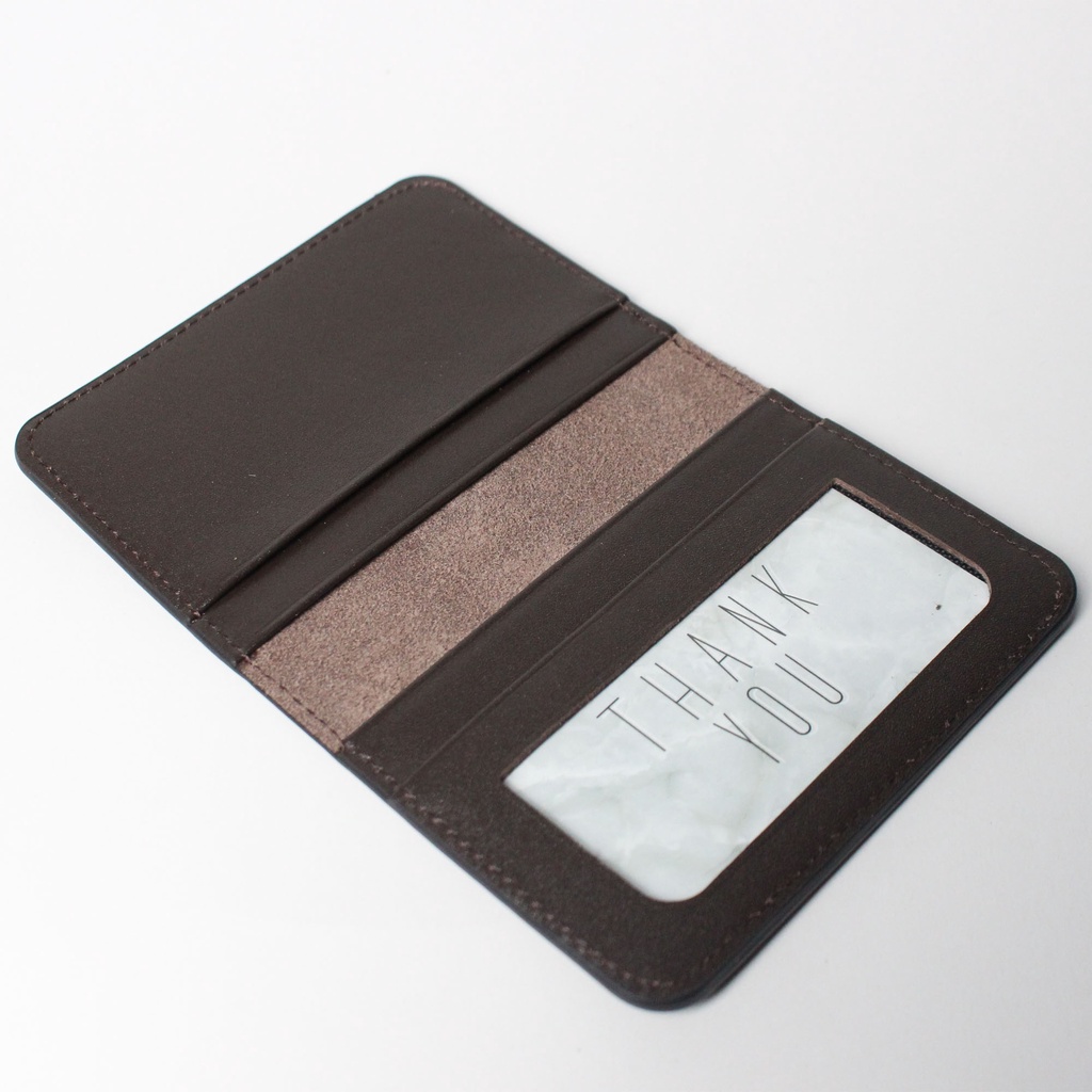 Ví card nam nữ chất liệu da thật, ví đựng thẻ mini unisex KINGU