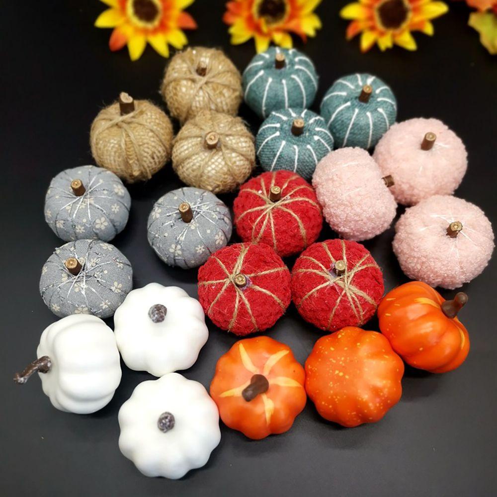 KUNHEV Set 12 / 15 / 16 / 21 / 138 Quả Bí Ngô Trang Trí Lễ Tạ Ơn / Halloween