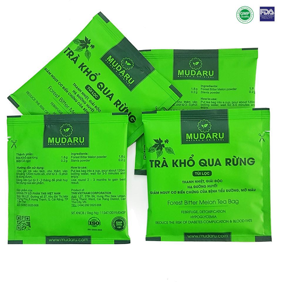 Trà khổ qua rừng túi lọc Mudaru hộp 50 túi (100g)(야생여주 차 50티백) | BigBuy360 - bigbuy360.vn