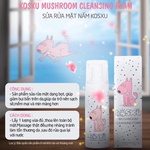 Sữa rửa mặt Kosxu tặng 1 mask thelab hoặc nạ glutathion
