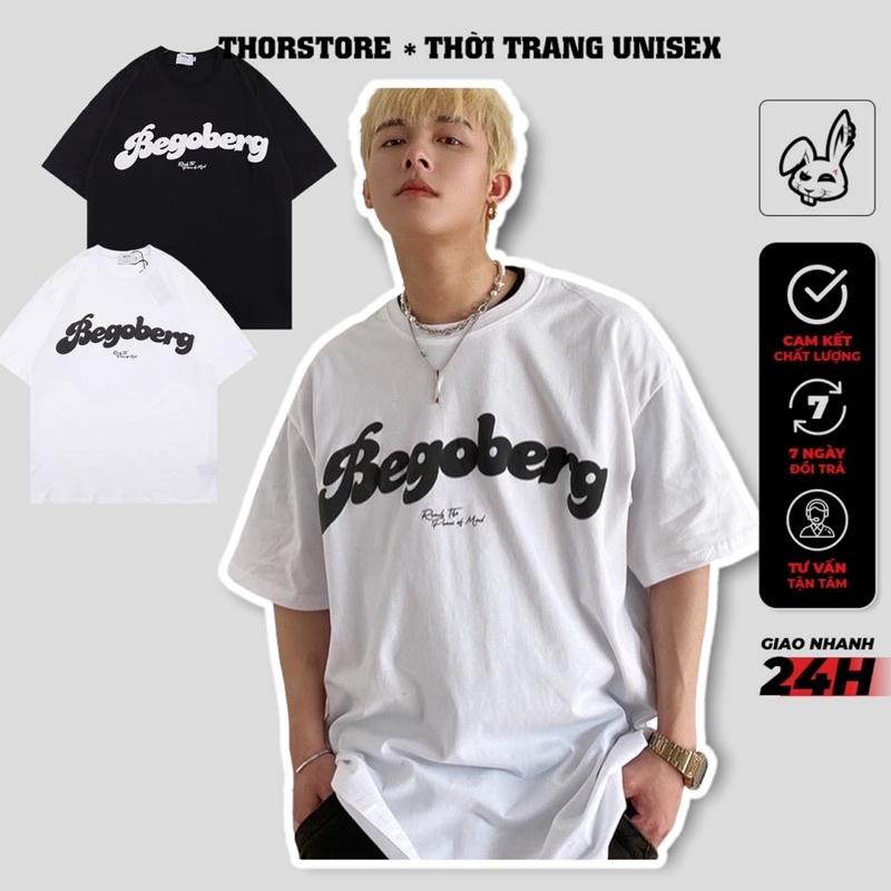 Áo thun tay lỡ nam nữ,in chữ Bery 2 màu