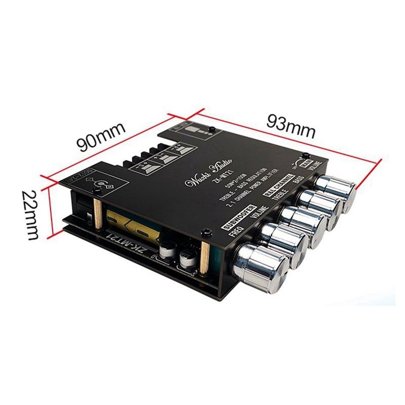 Mạch khuyếch đại âm thanh Bluetooth ZK-MT21 Công suất 2×50W và Sub 100W