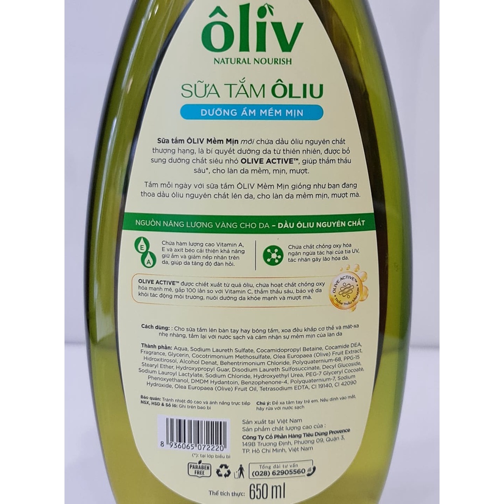 Sữa Tắm Oliv PURITE PROVENCE 650ml