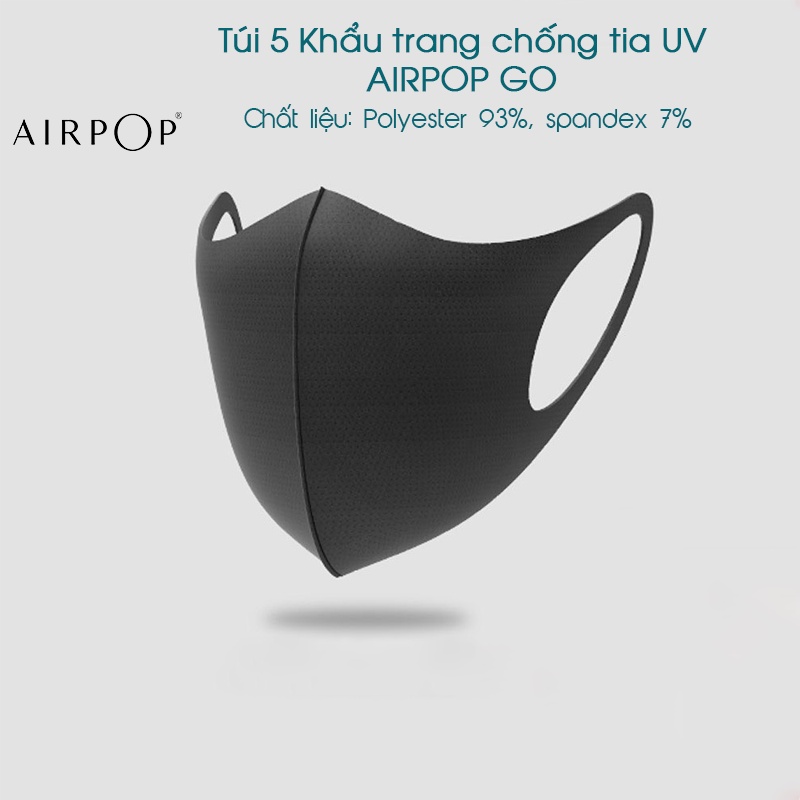 [Hỏa Tốc HCM] Túi 5 Khẩu trang chống tia UV AIRPOP GO