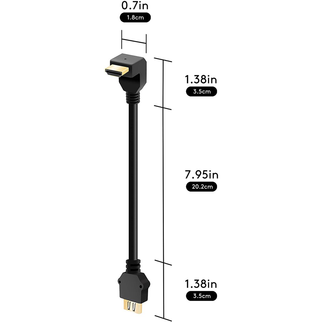 Set 2 Đầu Chuyển Đổi Hdmi Sang Hdmi Mạ Vàng 7.95in Chuyên Dụng Cho Google Chrome Cast